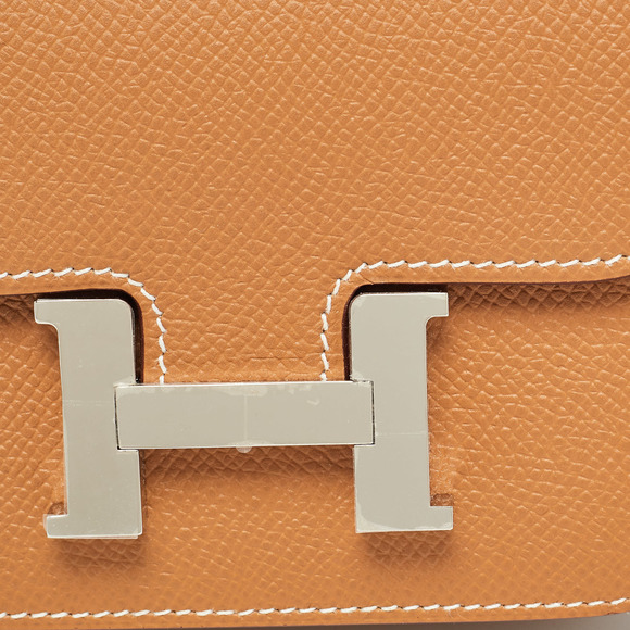 Hermes Gold Epsom Leather Constance Slim Wallet - Picture 5 of 8